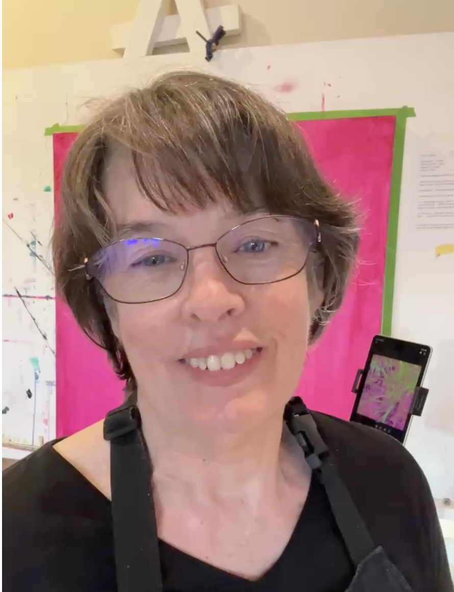 Cathy Schultz in her studio